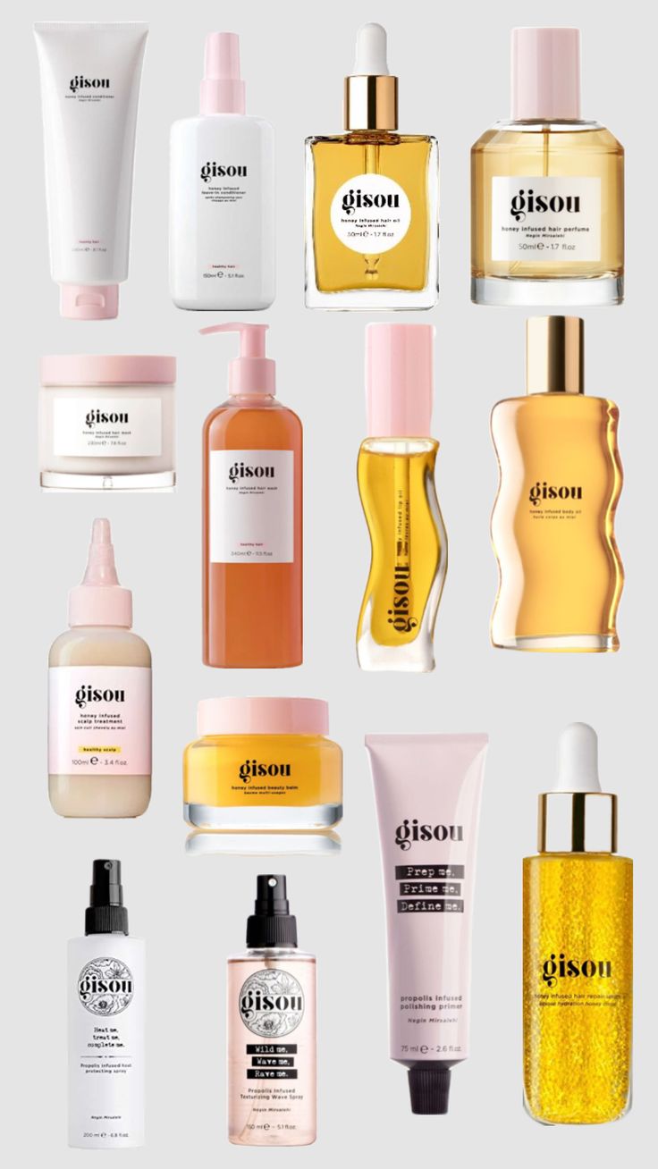 Gisou Makeup Collage, Popular Skin Care Products, Sephora Skin Care, Shower Skin Care, Perfect Skin Care Routine, Hair Perfume, Skin Care Items, Pretty Skin, Makeup Essentials