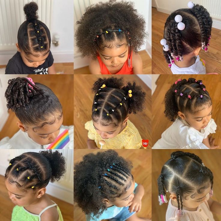 Black Baby Girl Hairstyles, Baby Girl Hairstyles Curly, Cute Toddler Hairstyles, Girl Hair Dos, Lil Girl Hairstyles, Kids Curly Hairstyles, Quick Natural Hair Styles, Toddler Hairstyles Girl, Natural Hairstyles For Kids