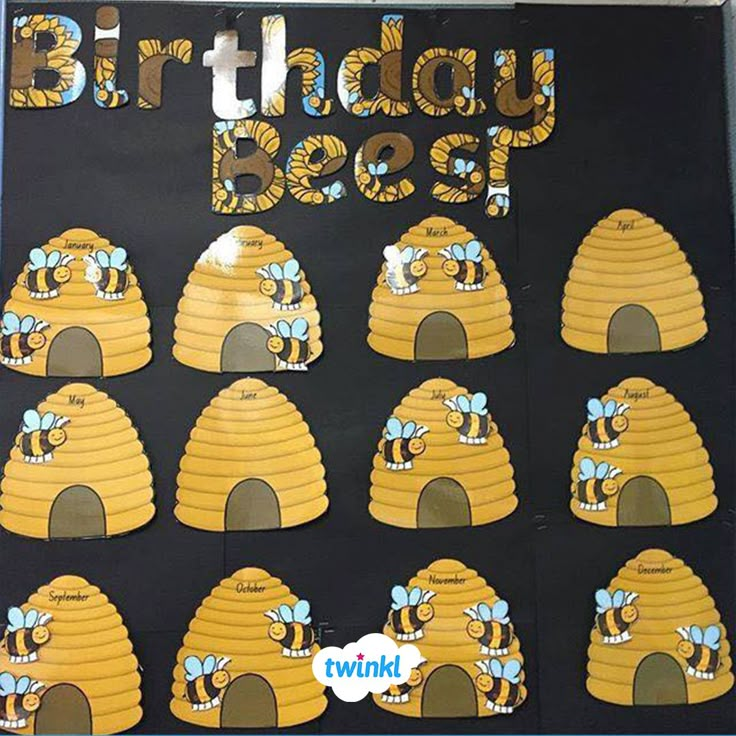 a birthday card with bees on it