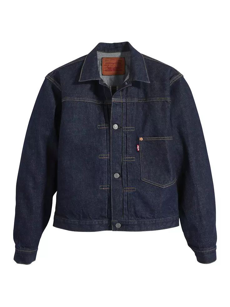 Levi's® X Human Made 506 Trucker Jacket - Dark Wash | Levi's® CA Levis Jean, Dark Denim Jacket, Levis Jean Jacket, Jean Jacket Men, Human Made, Double Denim, Stylish Mens Outfits, Button Jacket, Work Jackets