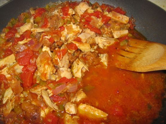 the food is prepared and ready to be cooked in the skillet on the stove