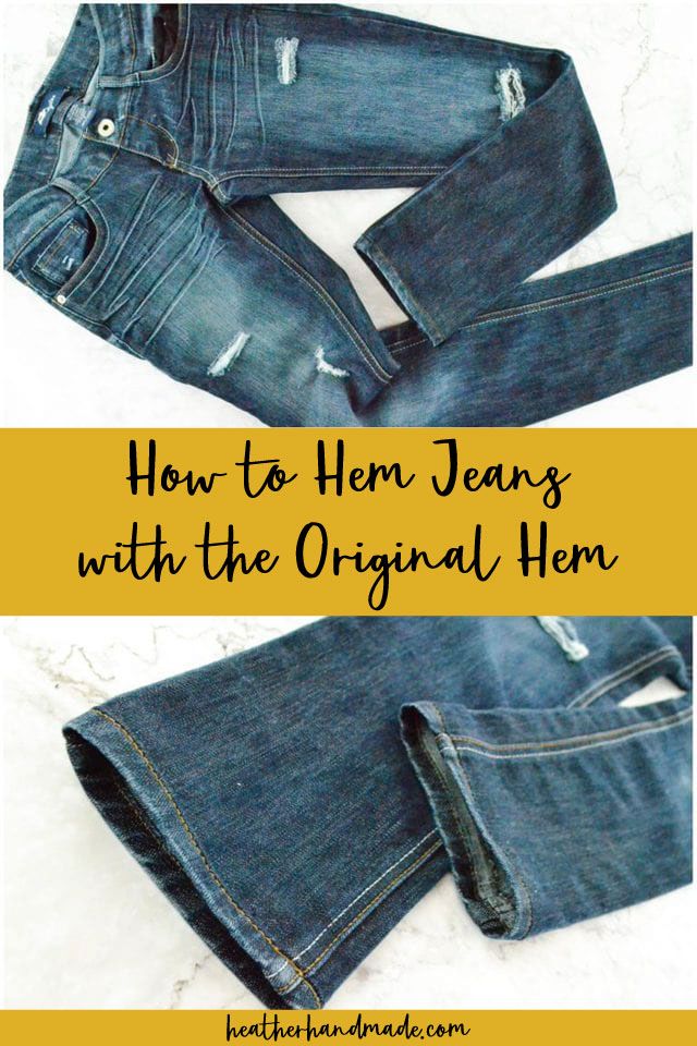 how to hem jeans with the original hem