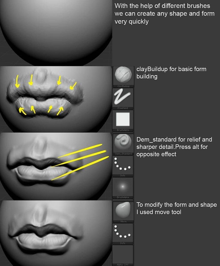 how to draw lips in photoshopped with the help of different shapes and sizes