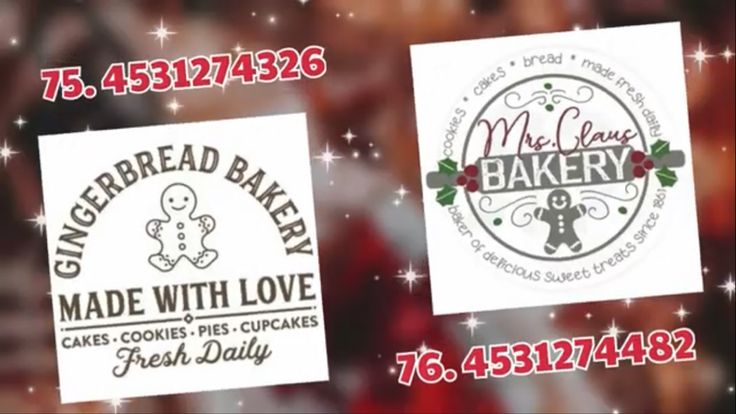 two logos for cakes with love and gingerbread bakery are shown in this ad