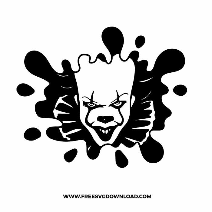 an evil clown face with its mouth open and eyes wide open, in black and white