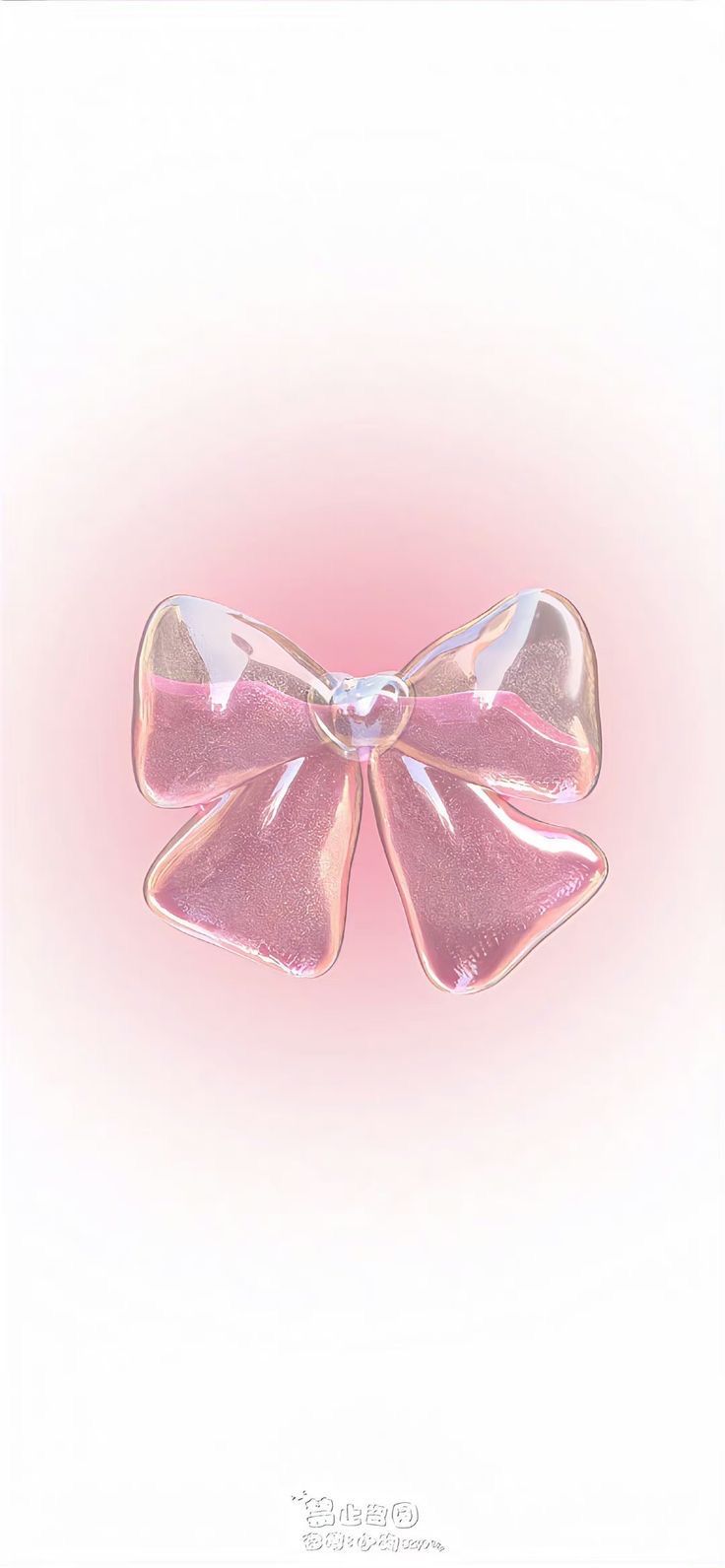 a pink bow on a white background