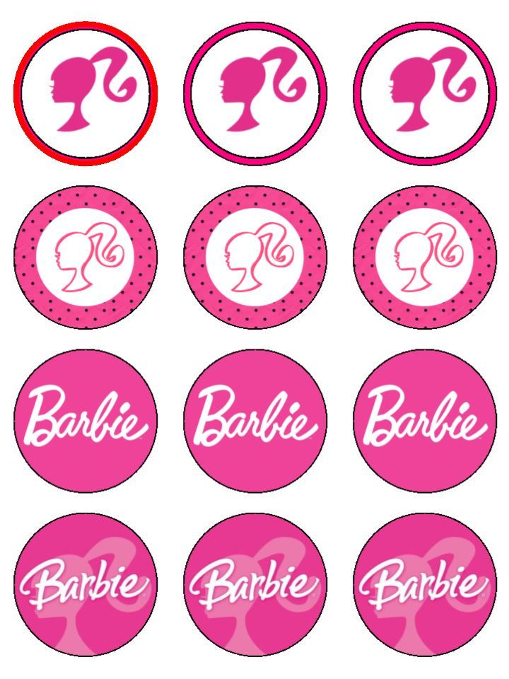 pink and red baby shower cupcake toppers