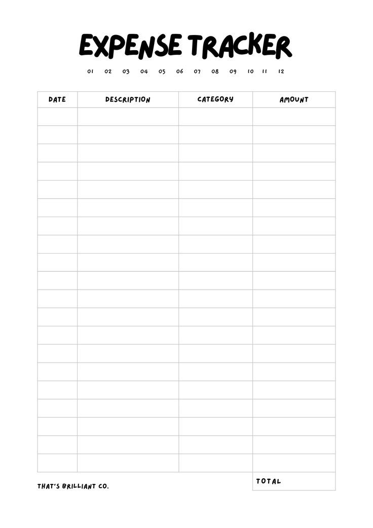 an expene tracker is shown in black and white with the words expense tracker