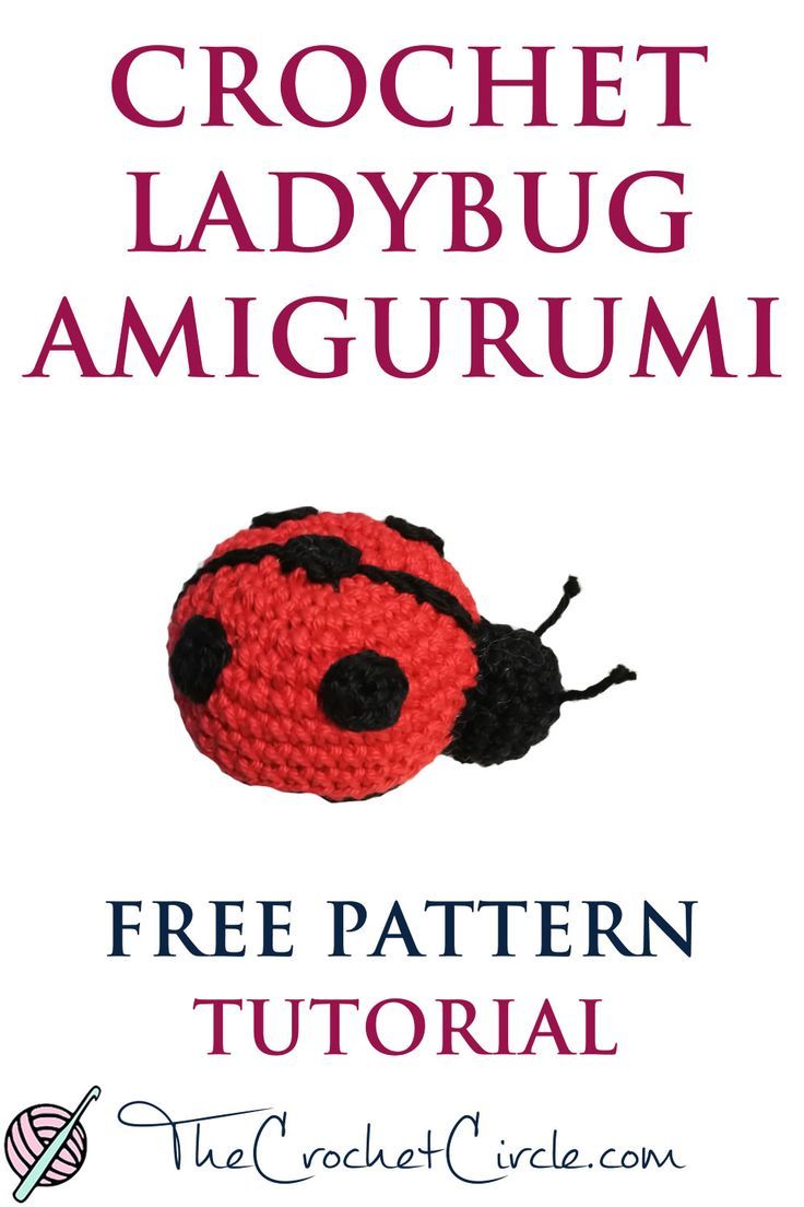 Crochet amigurumi ladybug pattern. Small crochet animal. Crochet Ladybug, Crochet Applique Patterns Free, Crochet Toys Free, Easy Crochet Animals, A Ladybug, Crochet Animals Free Patterns, Learn How To Crochet, Crochet Fashion Patterns, Fun Crochet Projects