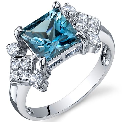 Peora.com - 2 cts Princess Cut London Blue Topaz Sterling Silver Ring SR10252, $37.99 (http://www.peora.com/princess-cut-2-00-carats-london-blue-topaz-cubic-zirconia-ring-in-sterling-silver-available-in-sizes-5-thru-9-style-sr10252/) Fashion Rings Silver, Sterling Silver Garnet Ring, Princess Cut Rings, Sterling Silver Engagement Rings, Garnet Ring, Cubic Zirconia Rings, Swiss Blue Topaz, Silver Engagement Rings, Blue Sapphire Rings