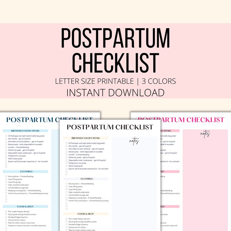 the postpartum checklist is an excellent way to get started