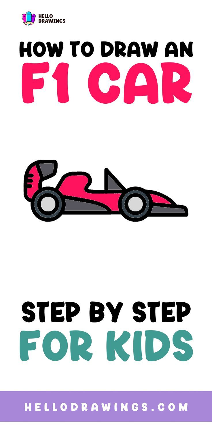 How to Draw an F1 Car | Step by Step Guide for Kids Vehicle Drawing, Car Drawing Easy, Draw A Car, F1 Car, Formula 1 Car, Car Drawings, Drawing Tutorials, Step By Step Guide, Easy Tutorial