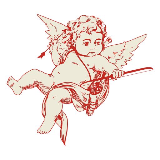 Cupid illustration bow PNG Design Cupid Illustration, Cupid Drawing, Cherub Tattoo, Valentine Poster, Valentines Illustration, Angel Drawing, Bow Png, Valentines Art, Art Inspiration Drawing