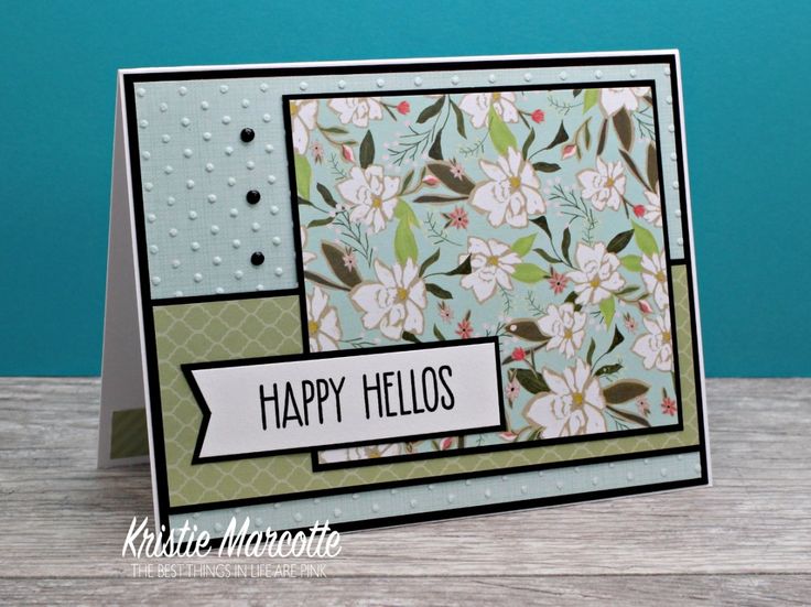 a card with flowers on it that says happy hellos