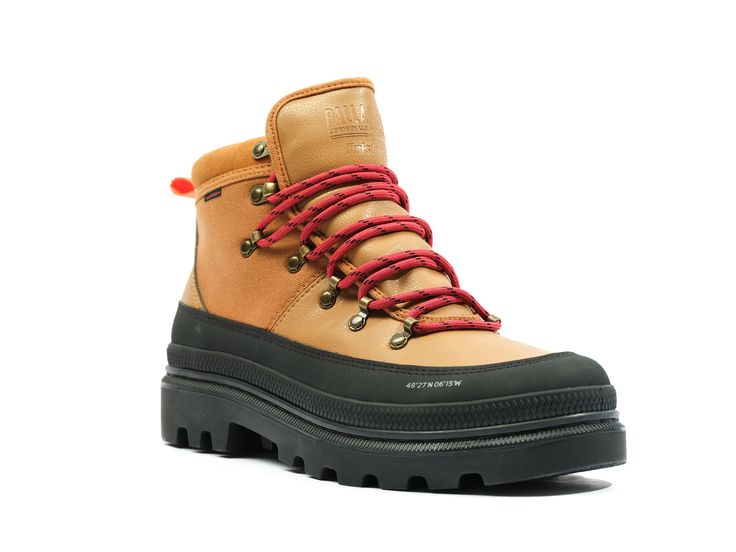 PALLATROOPER HIKER WP+ – Palladium US Weatherproof Waterproof Boots For Winter Adventure, Durable Khaki Waterproof Boots For Outdoor, Khaki Leather Waterproof Boots For Outdoor, Khaki Leather Hiking Boots For Outdoor, Khaki Leather Waterproof Boots For Outdoor Activities, Rugged Khaki Hiking Boots, Rugged Hiking Boots For Winter Adventure, Brown Winter Hiking Boots For Outdoor Adventure, Winter Insulated Hiking Boots For Adventure