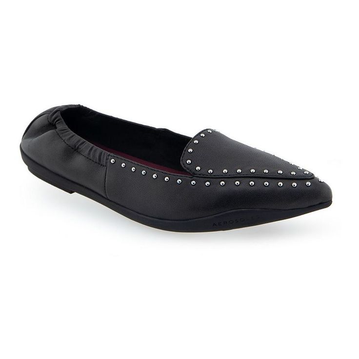 Step into sophisticated style with these Aerosoles Dee women's leather dress flats. Click this FOOTWEAR GUIDE to find the perfect fit and more! Step into sophisticated style with these Aerosoles Dee women's leather dress flats. Click this FOOTWEAR GUIDE to find the perfect fit and more! FEATURES Stud details Soft and flexible design Foam footbed for all day comfort Durable rubber outsole Slip-on for easy on and offDETAILS Leather upper Polyurethane lining Synthetic midsole TPR outsole Pointed to Loafer Shoes Women, Dress Flats, Flexible Design, Leather Dress, Sophisticated Style, Loafer Shoes, Gender Female, Leather Women, Age Group