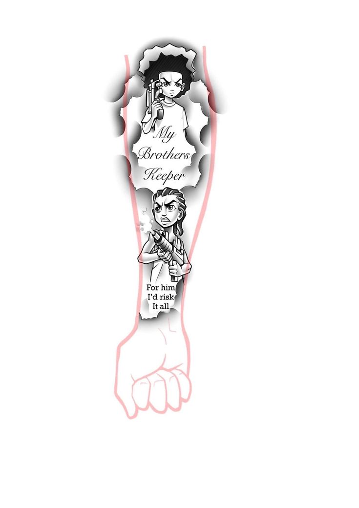 a drawing of a woman's arm with the words, my brother and sister on it