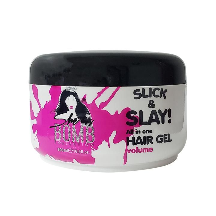 SHE IS BOMB SLICK & SLAY ALL IN ONE HAIR GEL Use Fast Drying Slick & Slay Gel for edges, firm hold, sleek shine or just getting that perfect ponytail. Firm Hold Non-flaky Non-greasy Non-sticky Alcohol Free DIRECTION Apply ample amount to damp or dry hair and style to desired look, blow drying is optional Gel For Edges, Hair Regrowth Women Remedies, Hair Regrowth Remedies, Hair Regrowth Women, Natural Hair Regrowth, Perfect Ponytail, Hair Growth Secrets, Strengthen Hair Follicles, Hair Regrowth Treatments