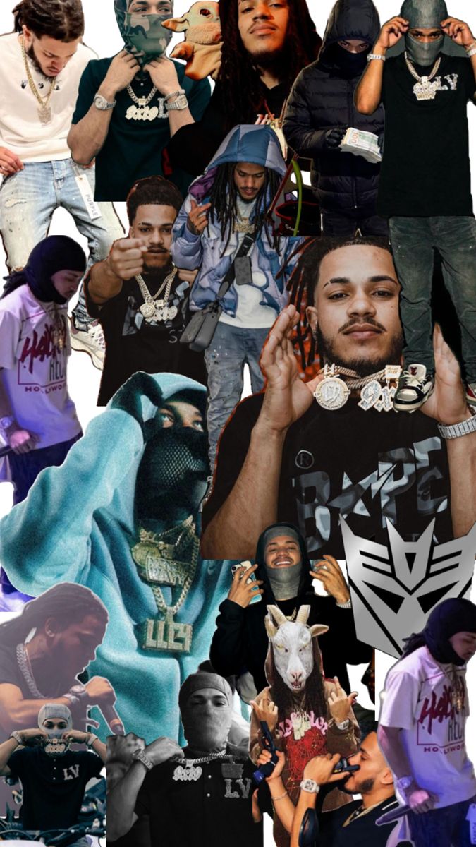 a collage of photos with people wearing hoodies and sweatshirts, one person holding a cell phone