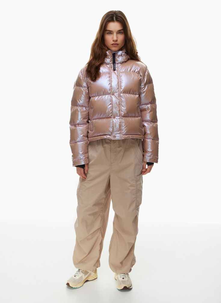 THE SUPER PUFF™ SHORTY | Aritzia Aritzia Superpuff, The Super Puff, Coat Puffer, Super Puff, Puff Jacket, Easy Shape, Down Puffer Jacket, Statement Bag, Water Repellent Fabric