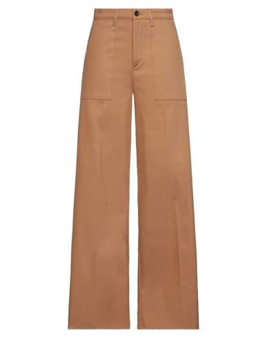 Gabardine Solid color No appliqués High waisted Regular fit Flare & wide-leg Button Zip Multipockets Raw-cut hem Stretch Gabardine Pants, Camel Pants, Women Pants Casual, Flare Pants, Fit & Flare, Casual Pants, Khaki Pants, Casual Women, Camel