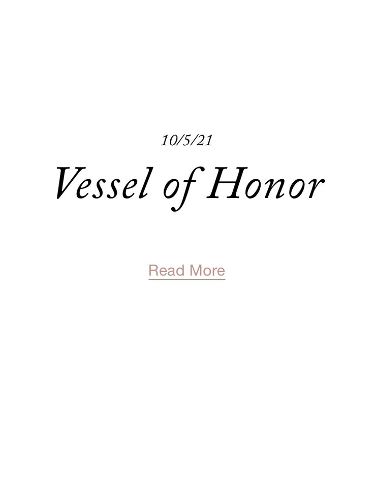 a book cover with the words vessel of honor written in black and white on it