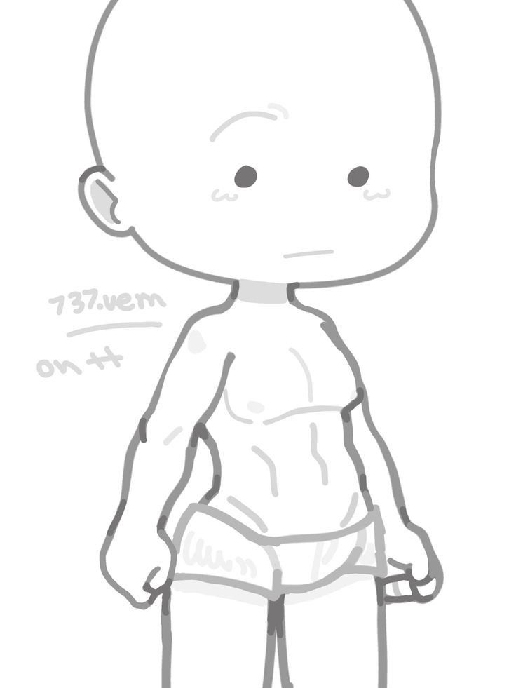 a drawing of a person with no shirt on