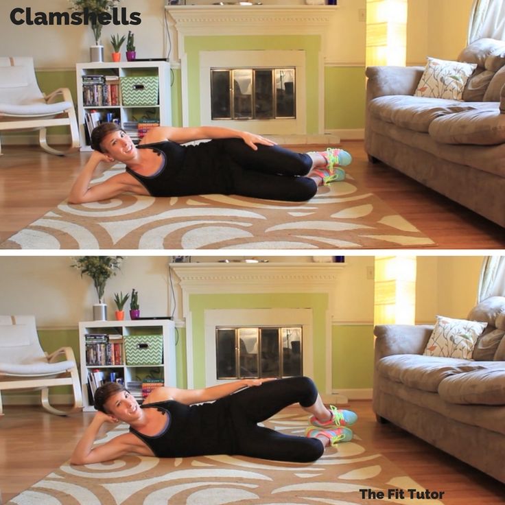 a woman doing exercises on the floor in her living room