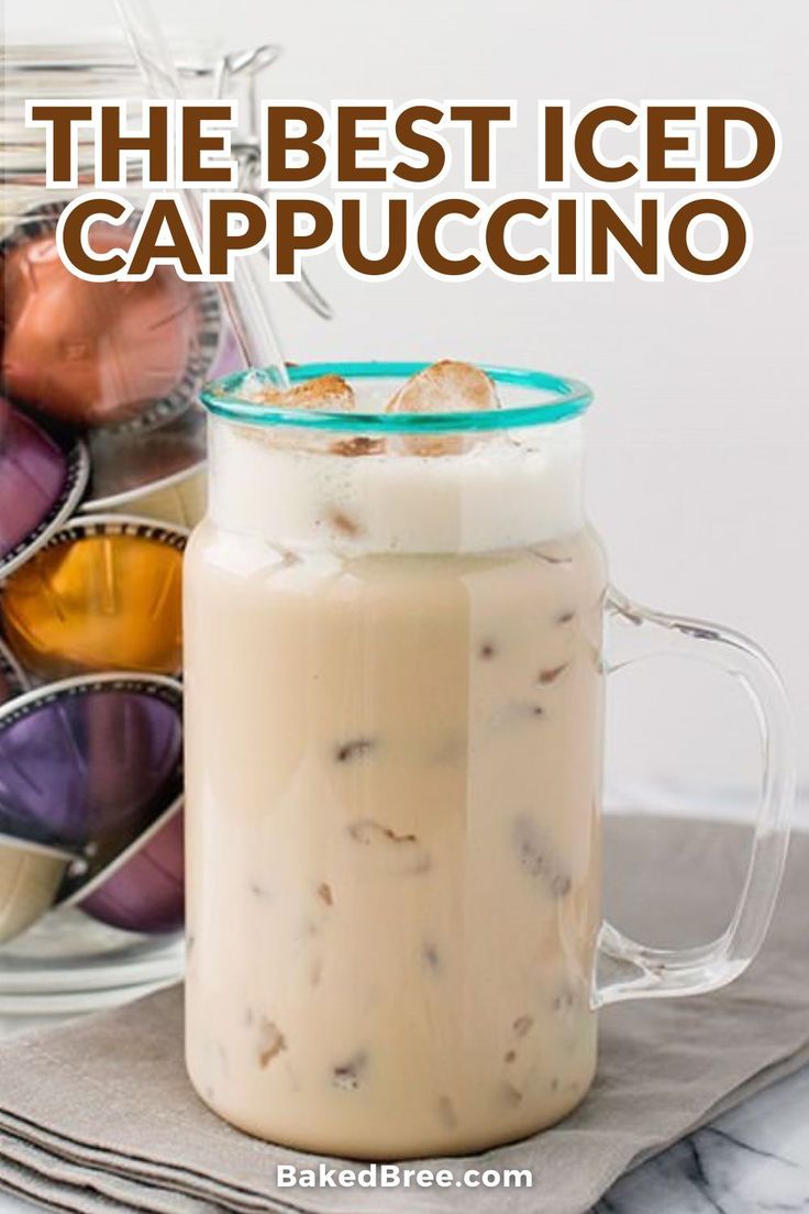 the best iced cappuccino in a glass jar