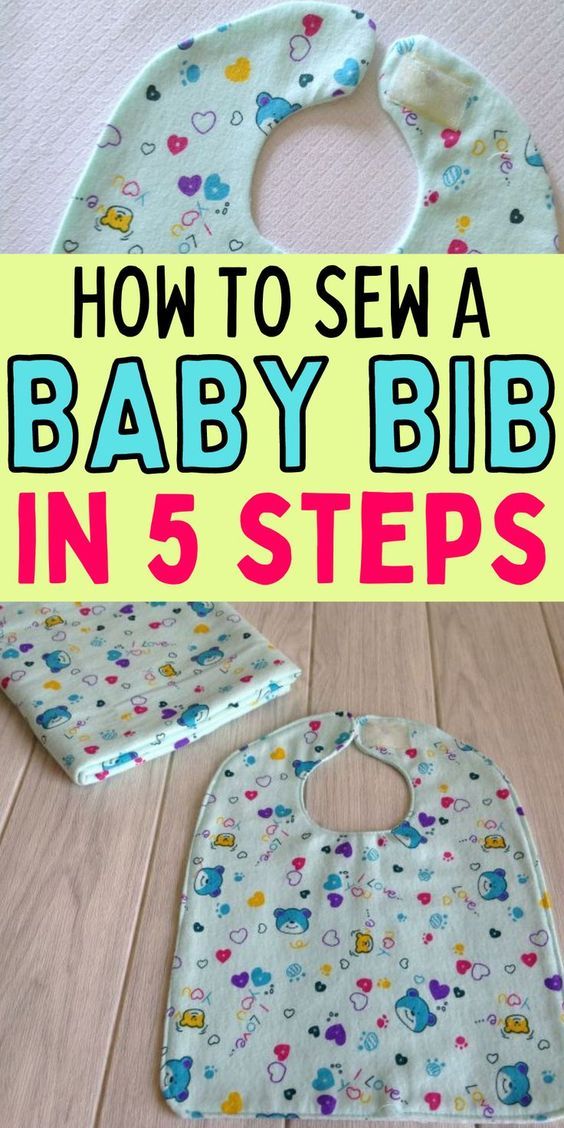 how to sew a baby bib in 5 steps with instructions for beginners