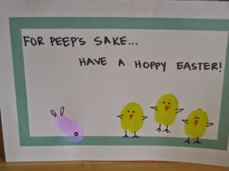 an easter card with three chicks on it and the words for peeps sake have a happy easter