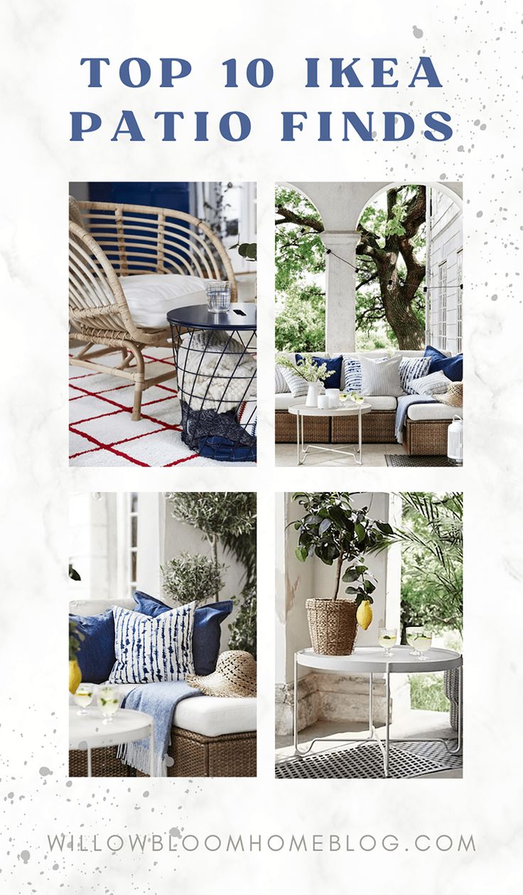 the top 10 ikea patio finds from willow and pomhome's catalog