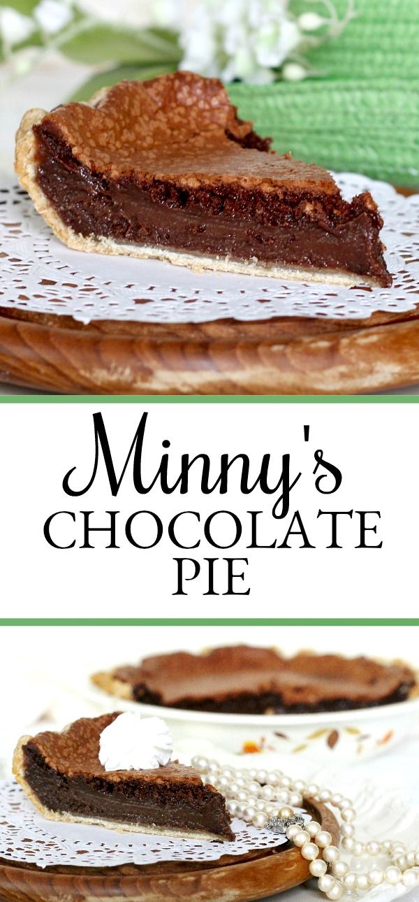 a piece of chocolate pie sitting on top of a white plate