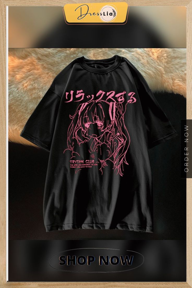 Women Clothing Womens T-shirt Y2k Japanese Harajuku Graphic Kawaii T Shirts Anime Print Oversized T-shirt Plus Size Grunge Tops Kawaii Streetwear, Plus Size Grunge, Anime Y2k, Grunge Tops, Harajuku Grunge, Punk Shirt, Japanese Graphic, Striped Knitted Sweater, Skull Bones