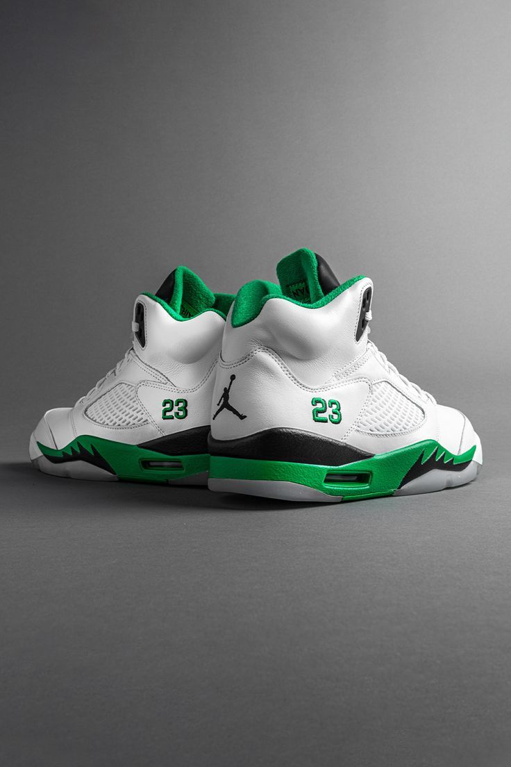 Not only does the Women’s Air Jordan 5 “Lucky Green��” have both a St. Patrick’s Day and Boston Celtics-inspired look, but the colorway also has the same color block as the Jordan 5’s legendary “Fire Red-Black Tongue” style from way back in the day.⁠ ⁠ Shop the Jordan 5 "Lucky Green" and other St. Patty's Day-inspired sneakers at Stadium Goods at 47 Howard St, in NYC. Black Tongue, Lucky Green, Air Jordan 5, Stadium Goods, Jordan 5, Jordan 3, 5 S, Jordan 11, Red Fire