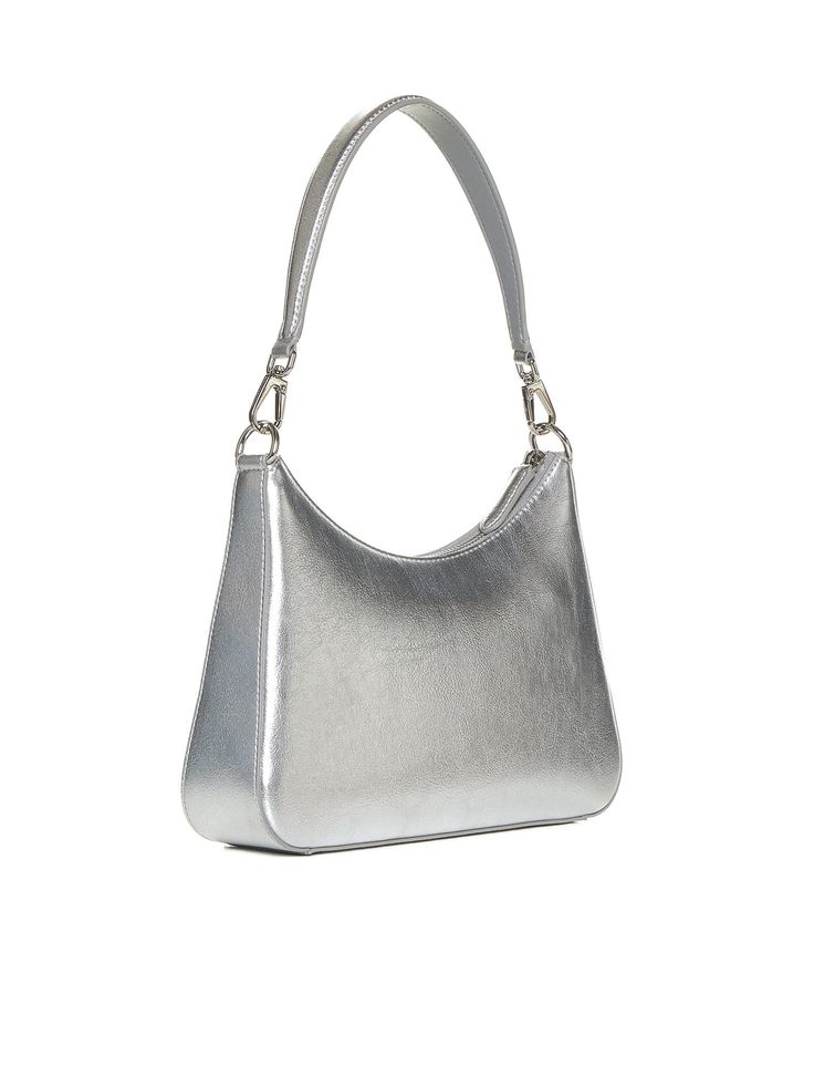 Shoulder Bag from Stella McCartneyComposition: Synthetic->polyurethane, 72% Synthetic->polyester, 27% Metals & Alloys->aluminium, 1% Classic Silver Top Handle Shoulder Bag, Modern Baguette Bag With Silver-tone Hardware For Shopping, Modern Silver Leather Bag, Silver Leather Shoulder Bag With Detachable Handle, Silver Top Handle Shoulder Bag With Metal Hardware, Modern Metallic Silver Shoulder Bag With Silver-tone Hardware, Elegant Metallic Shoulder Bag For Travel, Luxury Metallic Silver Rectangular Shoulder Bag, Evening Baguette Tote Bag With Silver-tone Hardware