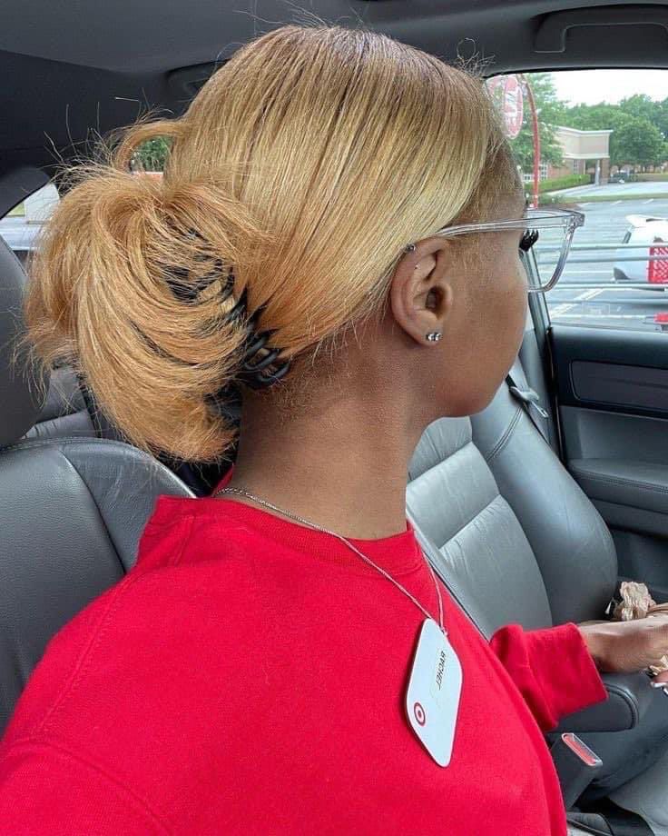 Honey Blonde Silk Press, Honey Blonde Hair On Black Women Natural, Blonde 4c Hair, Cute Easy Natural Hairstyles, Honey Blonde Natural Hair, Simple Natural Hairstyles, Natural Blonde Hair, Easy Natural Hairstyles, Natural Hairstyles For Black Women