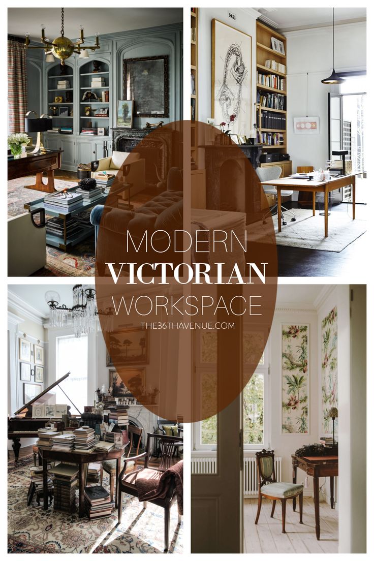 the modern victorian workspace is clean and organized