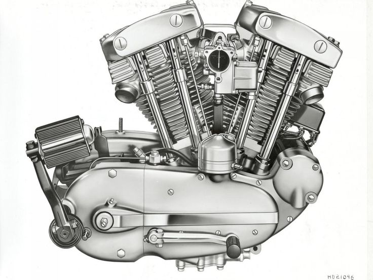 an image of a drawing of a motorcycle engine