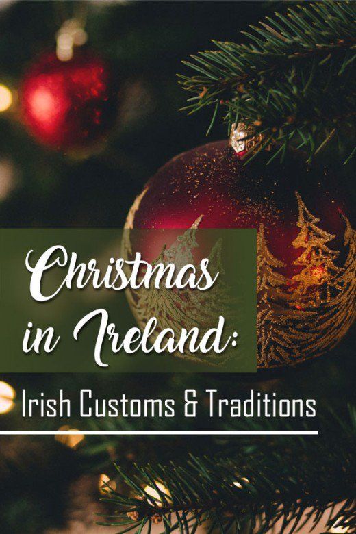 a christmas tree with the words christmas in ireland irish customs and traditionss on it