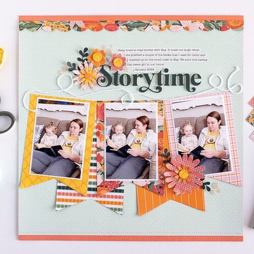 a scrapbook with some pictures on it