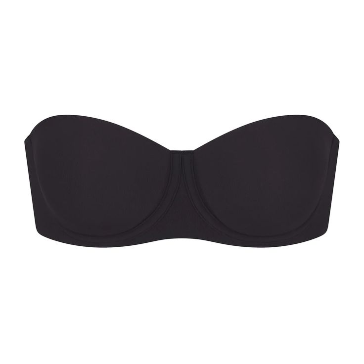 FITS EVERYBODY STRAPLESS BRA | ONYX - FITS EVERYBODY STRAPLESS BRA | ONYX Silicone Tape, Onyx Colour, Long Slip Dress, Coverage Bras, Cute Bras, Cotton Bras, Mesh Bra, Bandeau Bra, Triangle Bralette