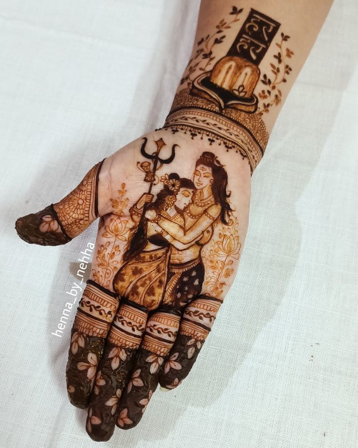 a henna is on the palm of someone's hand