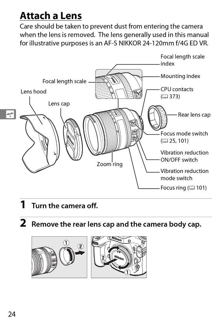 an instruction manual for the camera