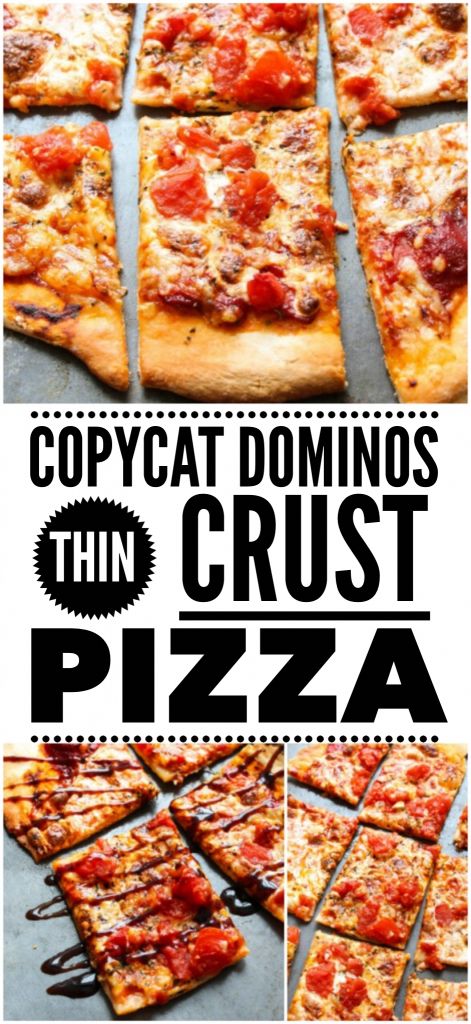 the cover of copycat dominos thin crust pizza