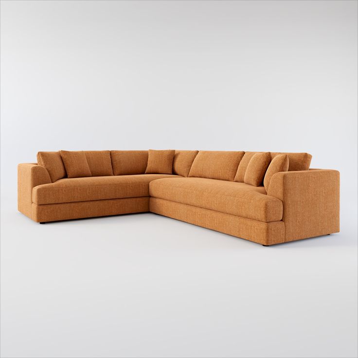 Our bold, contemporary Ridley Collection shows off clean lines and beveled block arms. The relaxed aesthetic features a deep, low bench seat for an ultra-comfy sit. | Ridley Foam Comfort 2-Piece Sectional with Right-Facing Sofa in Contessa Ginger | by Value City Furniture Low Bench, Relaxed Aesthetic, American Signature Furniture, Value City Furniture, Dream Living, Four Season, Living Room Sectional, City Furniture, Bench Seat