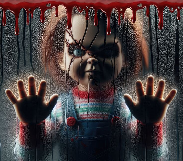 Our horror series sees a new addition.... Chucky staring at you through a window in the rain....blood dripping down from the top... Made of a stainless steel double-wall material and has a vacuum insulated feature, with a clear sliding classic lid and a clear straw, and is BPA free. It is capable of retaining cold temperatures for 24+ hours or warm temperatures for up to 8 hours. Horror Wallpaper Pc, Chucky Cartoon, Horror Sublimation, Aurora Birthday, Batman Decor, Sublimation Art, Fall Friends, Through A Window, Horror Series