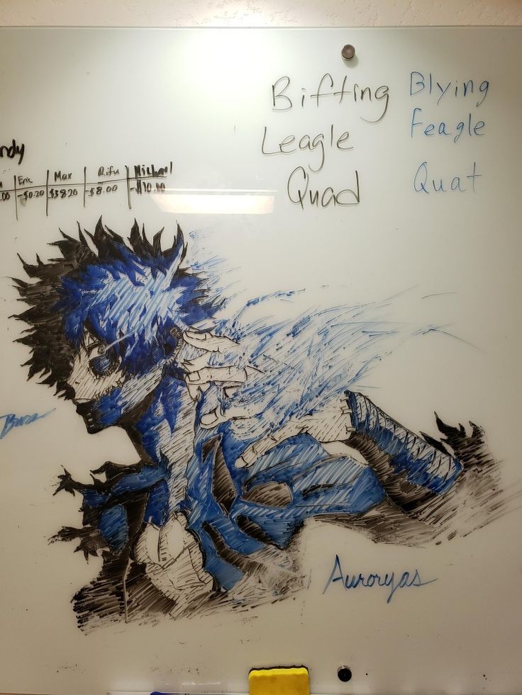 a white board with writing on it that says b - flying flying eagle eagle guard