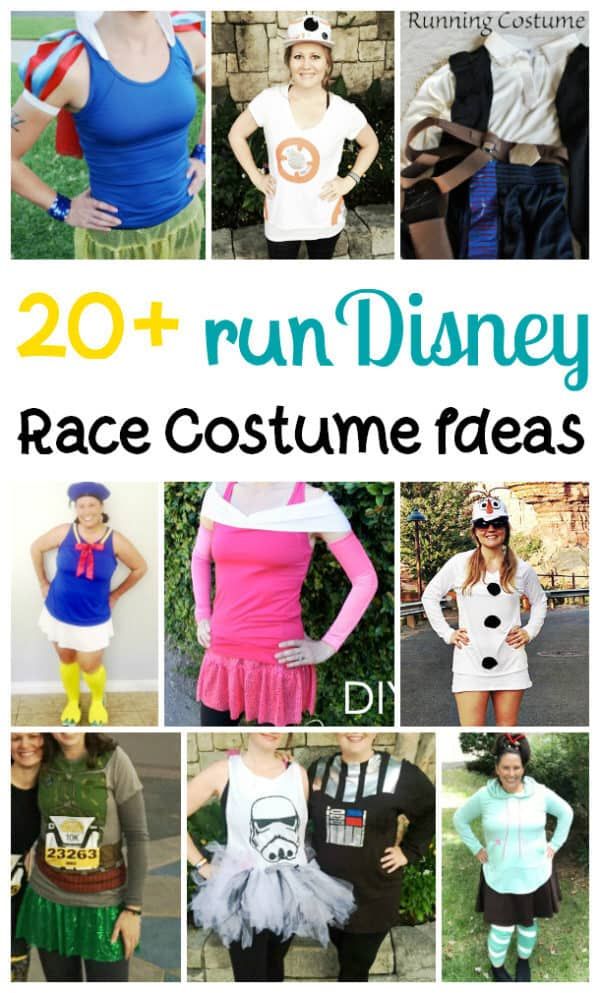 some people are dressed up in costumes for halloween and the title reads, 20 + run disney race costume ideas