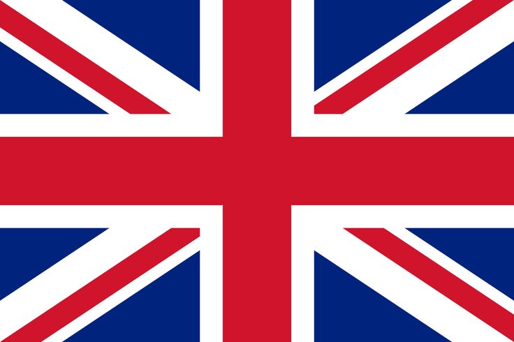 the british flag is shown in red, white and blue